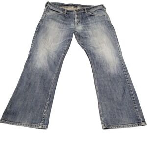 Buffalo David Bitton Driven X Basic Straight Stretch Mens 38x30 Blue Denim D397